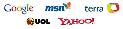 Buscadores, Google, msn, terra, uol, Yahoo